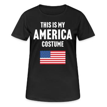 Ce costume de mon Amérique - T-shirt respirant Femme - noir - Devant - AI Model Female 172 light (172cm)