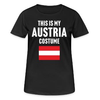 C’est mon costume d’Autriche - T-shirt respirant Femme - noir - Devant - AI Model Female 172 light (172cm)