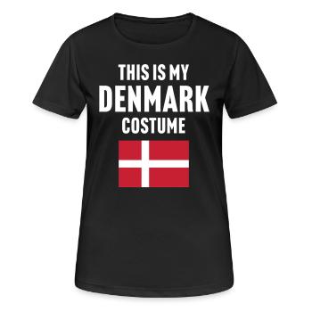 C’est mon costume du Danemark - T-shirt respirant Femme - noir - Devant - AI Model Female 172 light (172cm)