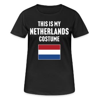 Ce costume de mes Pays-Bas - T-shirt respirant Femme - noir - Devant - AI Model Female 172 light (172cm)