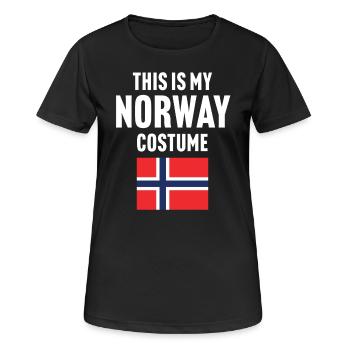 C’est mon costume de Norvège - T-shirt respirant Femme - noir - Devant - AI Model Female 172 light (172cm)