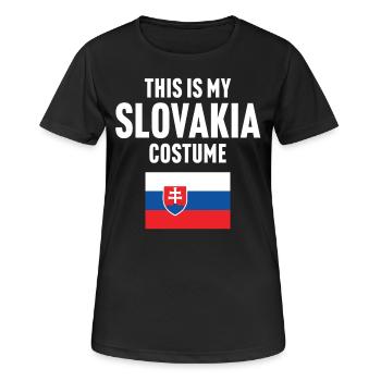 C’est mon costume de Slovaquie - T-shirt respirant Femme - noir - Devant - AI Model Female 172 light (172cm)