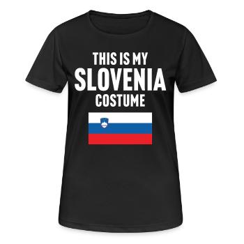 C’est mon costume de Slovénie - T-shirt respirant Femme - noir - Devant - AI Model Female 172 light (172cm)