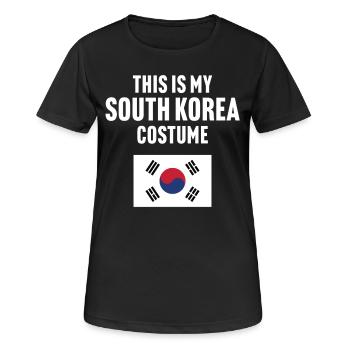 Das ist mein Südkorea Kostüm - Frauen T-Shirt atmungsaktiv - Schwarz - Vorne - AI Model Female 172 light (172cm)