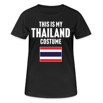 C’est mon costume de Thaïlande - T-shirt respirant Femme - noir - Devant - AI Model Female 172 light (172cm)