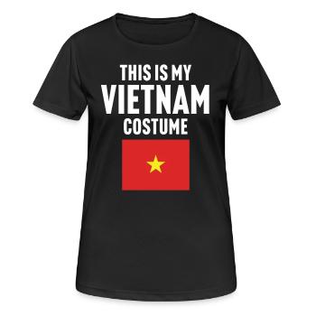 C’est mon costume de Vietnam - T-shirt respirant Femme - noir - Devant - AI Model Female 172 light (172cm)
