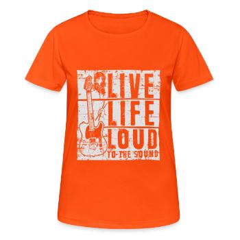 Vivez la vie à haute voix - T-shirt respirant Femme - orange néon - Devant - AI Model Female 172 dark (172cm)