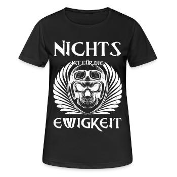 Nichts ist für die Ewigkeit - Frauen T-Shirt atmungsaktiv - Schwarz - Vorne - AI Model Female 172 light (172cm)