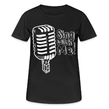 Sing With Me - Frauen T-Shirt atmungsaktiv - Schwarz - Vorne - AI Model Female 172 light (172cm)