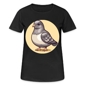 Sanfte Taube im Kreis - Frauen T-Shirt atmungsaktiv - Schwarz - Vorne - AI Model Female 172 light (172cm)