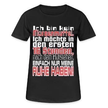 I am not a morning muffle - Women's Breathable T-Shirt - black - Front - AI Model Female 172 light (172cm)
