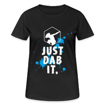 dab spritzer dabbing touchdown just dab it fun coo - Frauen T-Shirt atmungsaktiv - Schwarz - Vorne - AI Model Female 172 light (172cm)