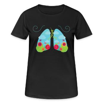 non fumeur - T-shirt respirant Femme - noir - Devant - AI Model Female 172 light (172cm)