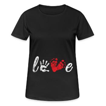 Geschenk Schwangere Frau Schwanger Schwangerschaft - Frauen T-Shirt atmungsaktiv - Schwarz - Vorne - AI Model Female 172 light (172cm)