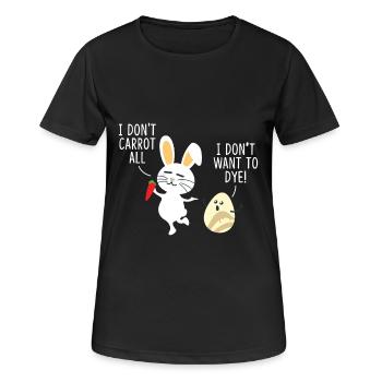 Süßer Osterhase macht Spaß mit Osterei - T-Shirt - Frauen T-Shirt atmungsaktiv - Schwarz - Vorne - AI Model Female 172 light (172cm)