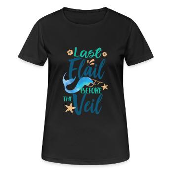 Jeune mariée d'équipe JGA T-shirt -Junggesellinnenabschied - T-shirt respirant Femme - noir - Devant - AI Model Female 172 light (172cm)