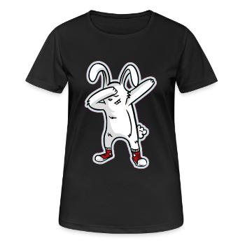 Tamponnant Easter Bunny - Let Dab pour Pâques! - T-shirt respirant Femme - noir - Devant - AI Model Female 172 light (172cm)