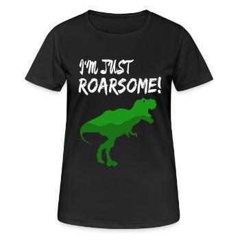 T-Rex - T-shirt respirant Femme - noir - Devant - AI Model Female 172 light (172cm)