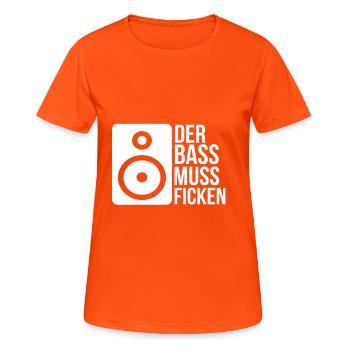 Festival Techno - T-shirt respirant Femme - orange néon - Devant - AI Model Female 172 dark (172cm)
