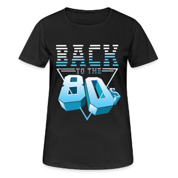 80s 80s party 80s fashion 80s music - Women's Breathable T-Shirt - black - Front - AI Model Female 172 light (172cm)