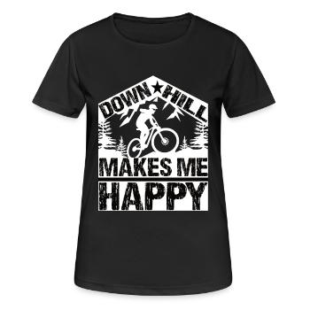 Downhill Downhill Mountainbike Downhill Fahrrad - Frauen T-Shirt atmungsaktiv - Schwarz - Vorne - AI Model Female 172 light (172cm)