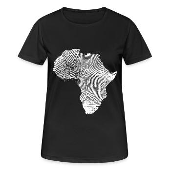 Africa Africa clothing Africa gift - Women's Breathable T-Shirt - black - Front - AI Model Female 172 light (172cm)