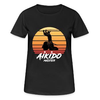 Aikido Aikido suit Aikido stick Aikido - Women's Breathable T-Shirt - black - Front - AI Model Female 172 light (172cm)