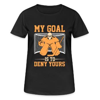 Eishockey Eishockey Geschenk Eishockey - Frauen T-Shirt atmungsaktiv - Schwarz - Vorne - AI Model Female 172 light (172cm)