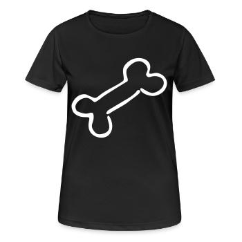 Os os de chien médecin vétérinaire cadeau - T-shirt respirant Femme - noir - Devant - AI Model Female 172 light (172cm)