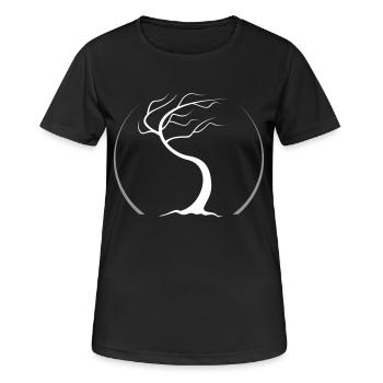 tao zen tree - T-shirt respirant Femme - noir - Devant - AI Model Female 172 light (172cm)