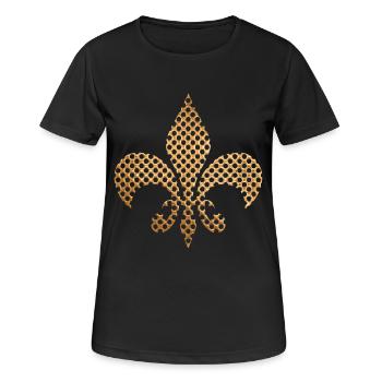 gold royal symbol - Women's Breathable T-Shirt - black - Front - AI Model Female 172 light (172cm)