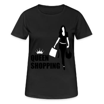 Queen Shopping Crown - Frauen T-Shirt atmungsaktiv - Schwarz - Vorne - AI Model Female 172 light (172cm)