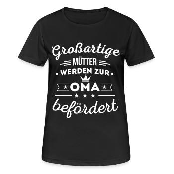 Oma - Großartige Mütter - Frauen T-Shirt atmungsaktiv - Schwarz - Vorne - AI Model Female 172 light (172cm)