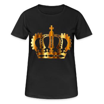 krone crown koenig king castle schloss tower burg2 - Frauen T-Shirt atmungsaktiv - Schwarz - Vorne - AI Model Female 172 light (172cm)