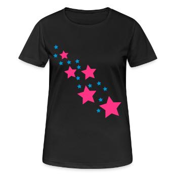 sterne - Frauen T-Shirt atmungsaktiv - Schwarz - Vorne - AI Model Female 172 light (172cm)