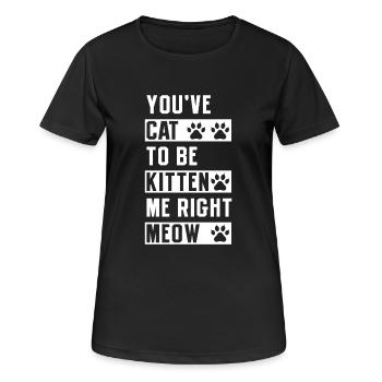 Cat! Cat! Nerd! Cat lovers! funny! funny! - Women's Breathable T-Shirt - black - Front - AI Model Female 172 light (172cm)