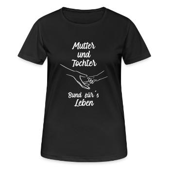 Mutter und Tochter Sprüche Outfit Partnerlook Mom - Frauen T-Shirt atmungsaktiv - Schwarz - Vorne - AI Model Female 172 light (172cm)