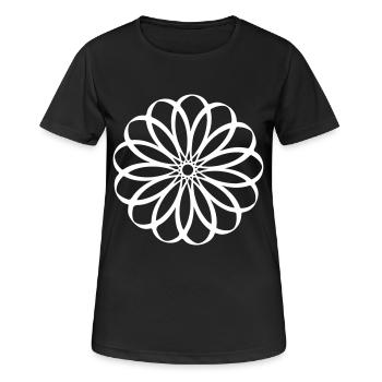 Geometrische Kunst - Frauen T-Shirt atmungsaktiv - Schwarz - Vorne - AI Model Female 172 light (172cm)
