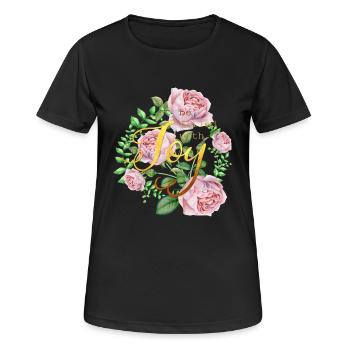 Be filled with joy - Frauen T-Shirt atmungsaktiv - Schwarz - Vorne - AI Model Female 172 light (172cm)