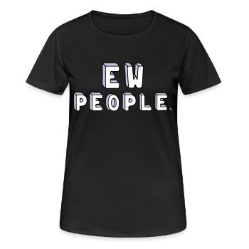 Menschen sind doof. - Frauen T-Shirt atmungsaktiv - Schwarz - Vorne - AI Model Female 172 light (172cm)