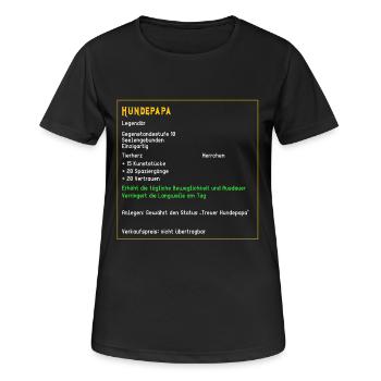 Legendärer Hundepapa Legendär Hund Tiere - Frauen T-Shirt atmungsaktiv - Schwarz - Vorne - AI Model Female 172 light (172cm)