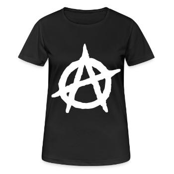 Anarchy - logo anarchie - T-shirt respirant Femme - noir - Devant - AI Model Female 172 light (172cm)