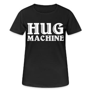Hug Machine - T-shirt respirant Femme - noir - Devant - AI Model Female 172 light (172cm)