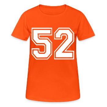 52 - T-shirt respirant Femme - orange néon - Devant - AI Model Female 172 dark (172cm)