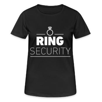 JGA Ring Security JGA hen party - Women's Breathable T-Shirt - black - Front - AI Model Female 172 light (172cm)