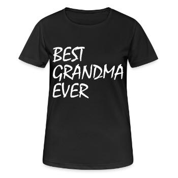Best grandma ever - Frauen T-Shirt atmungsaktiv - Schwarz - Vorne - AI Model Female 172 light (172cm)