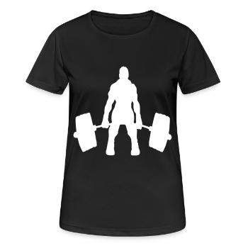 BODYBUILDER LOGO - T-shirt respirant Femme - noir - Devant - AI Model Female 172 light (172cm)