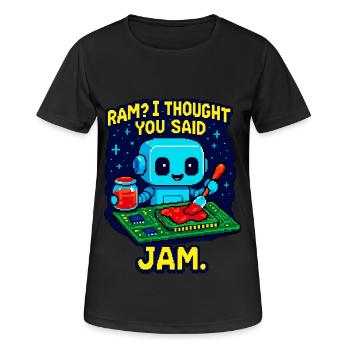 RAM ou confiture ? - T-shirt respirant Femme - noir - Devant - AI Model Female 172 light (172cm)