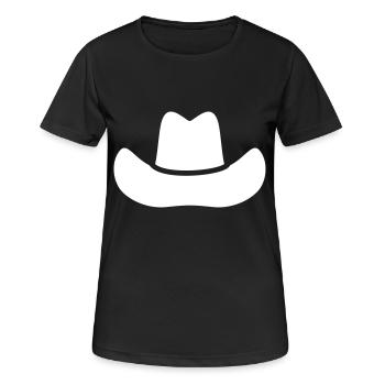 Cowboy hat gift - Women's Breathable T-Shirt - black - Front - AI Model Female 172 light (172cm)