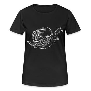 Escargot - T-shirt respirant Femme - noir - Devant - AI Model Female 172 light (172cm)